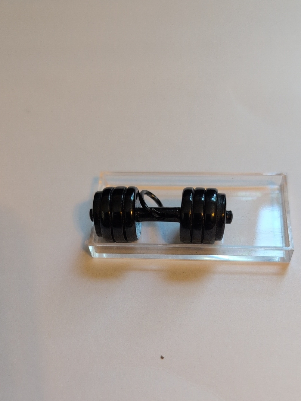 Black Dumbbell Charm